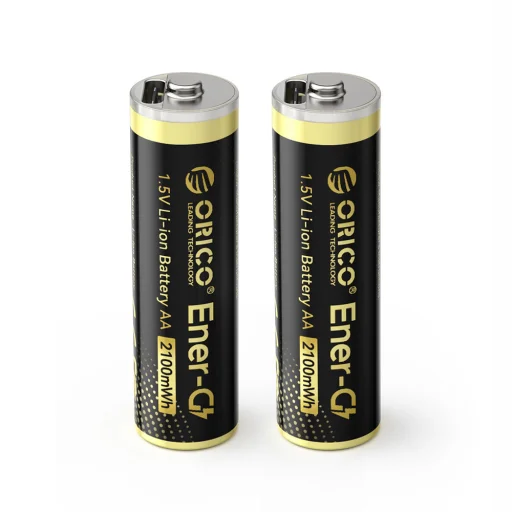 Orico Ener-G EG5C lítium akkumulátor 1.5V 2100mWh AA USB-C tölthető elem, 2 db - 1