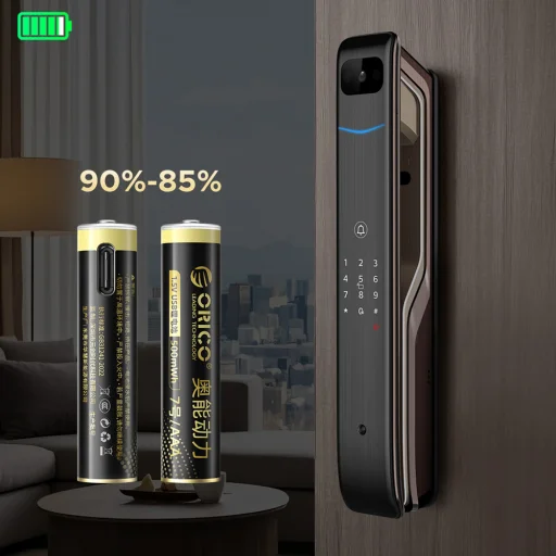 Orico Ener-G EG7C lítium akkumulátor 1.5V 500mWh AAA USB-C tölthető elem 2 db. - 7