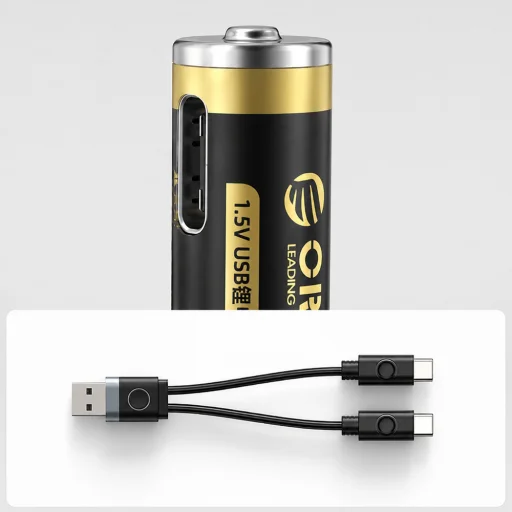 Orico Ener-G EG7C AAA Lítium Akkumulátor 1.5V 500mWh USB-C Tölthető Elem Töltőkábellel 2 db - 8