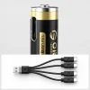 Orico Ener-G EG7C lítium akkumulátor 1.5V 500mWh AAA USB-C tölthető elem töltőkábellel 4 db thumbnail