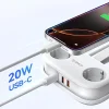 Orico APP 15.5W 5in1 Sieťový rozbočovač 2x AC + 2x USB-A + 1x USB-C - Biely thumbnail