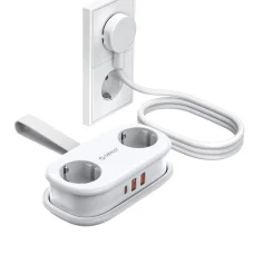Orico APP 15.5W 5in1 Sieťový rozbočovač 2x AC + 2x USB-A + 1x USB-C - Biely