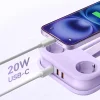 Orico AP3 20W GaN 5 v 1 sieťový rozbočovač 2x AC + 2x USB-A + 1x USB-C - fialový thumbnail