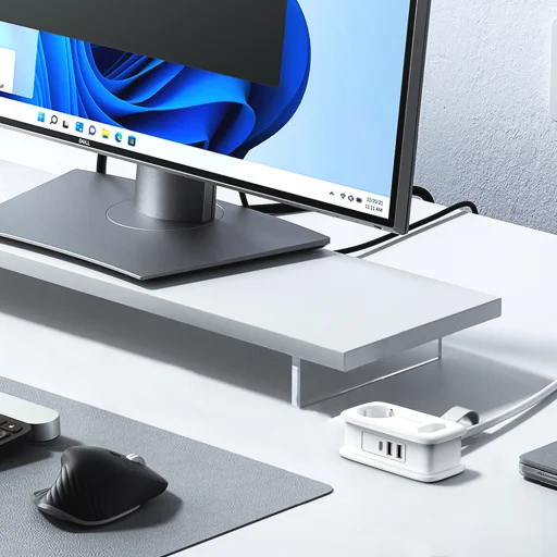 Orico AP3 65W GaN 6 v 1 sieťový rozbočovač 2x AC + 2x USB-A + 2x USB-C - biely - 4