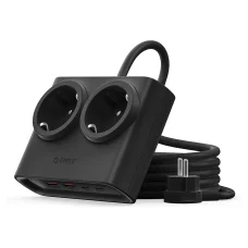 Orico PDC25 25W 6 v 1 Sieťový rozbočovač 2x AC + 2x USB-A + 2x USB-C - Čierny