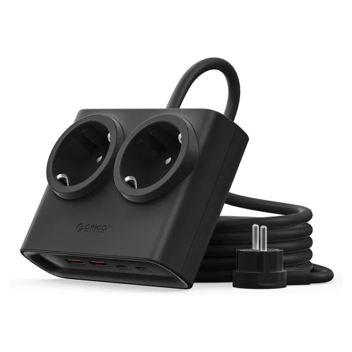 Orico PDC25 25W 6 v 1 Sieťový rozbočovač 2x AC + 2x USB-A + 2x USB-C - Čierny - 1