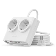 Orico PDC25 25W 6 v 1 Sieťový rozbočovač 2x AC + 2x USB-A + 2x USB-C - Biely