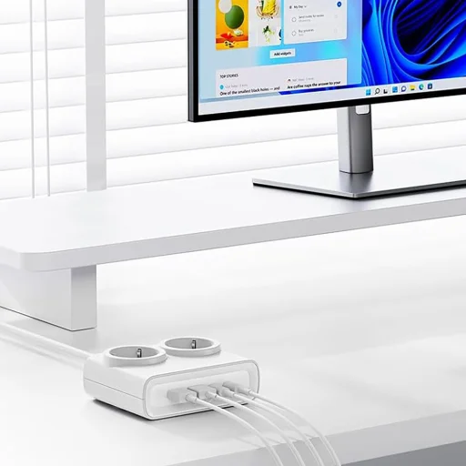Orico PDC25 25W 6 v 1 Sieťový rozbočovač 2x AC + 2x USB-A + 2x USB-C - Biely - 3