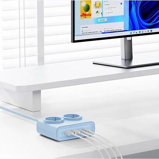 Orico PDC25 25W 6 v 1 sieťový rozbočovač 2x AC + 2x USB-A + 2x USB-C - Modrá - 2