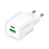 Wozinsky WWC-35W GaN USB-A + USB-C sieťová nabíjačka - biela thumbnail