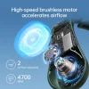 JisuLife - Premium Nyakventilátor Life4 (FA14X) - Hordozható, 4000mAh, 5 Sebességes - Zöld thumbnail