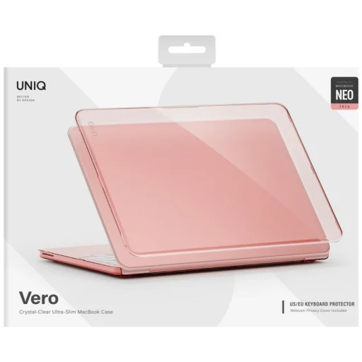 Puzdro UNIQ Vero na MacBook Neo, priesvitné púdrovoružové - 3