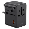 USAMS 4 v 1 univerzálny cestovný sieťový USB-C nabíjací adaptér T72 65W US/AU/EU/UK čierny thumbnail