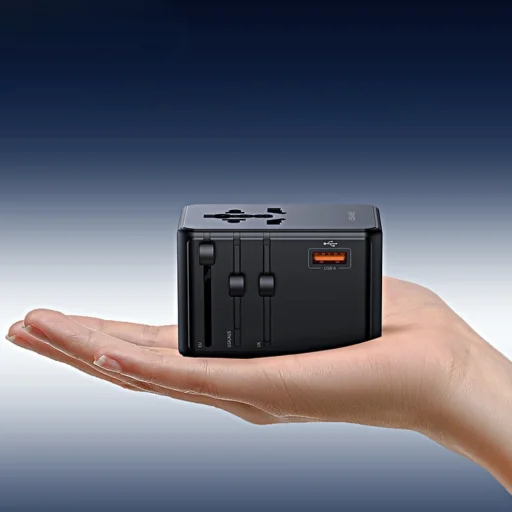 USAMS 4 v 1 univerzálny cestovný sieťový USB-C nabíjací adaptér T72 65W US/AU/EU/UK čierny - 3