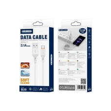 JELLICO B29 USB-C 3.1A 1M biely Type-C USB kábel