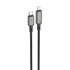 FONENG XS12 USB-C - Lightning PD 27W 1,2 m fekete kábel thumbnail