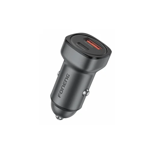 FONENG autonabíjačka C23 PD 30W 1xUSB-C + 1xUSB QC3.0 čierna - 2