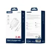 JELLICO WJ-C59 sieťový USB-A nabíjací adaptér 2,4A 12W 2xUSB + Lightning kábel biely thumbnail