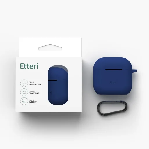 Etteri silikónové puzdro pre AirPods 4 tmavomodré - 8