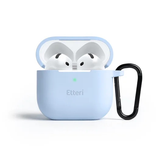 AirPods 4 Etteri silikónové puzdro svetlomodré - 1