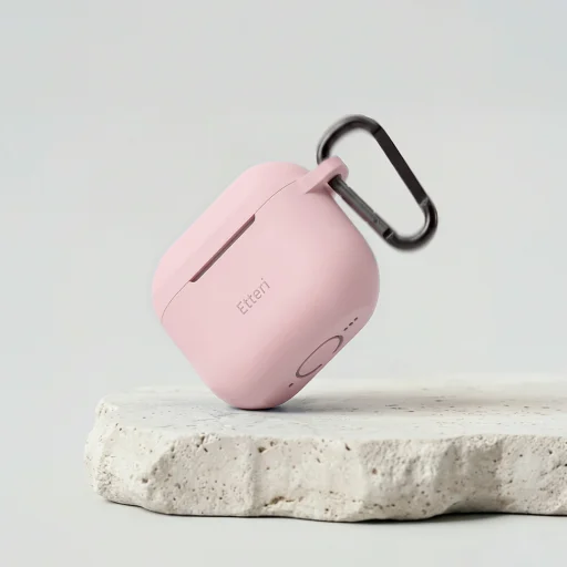 AirPods 4 Etteri silikónové puzdro svetloružové - 4