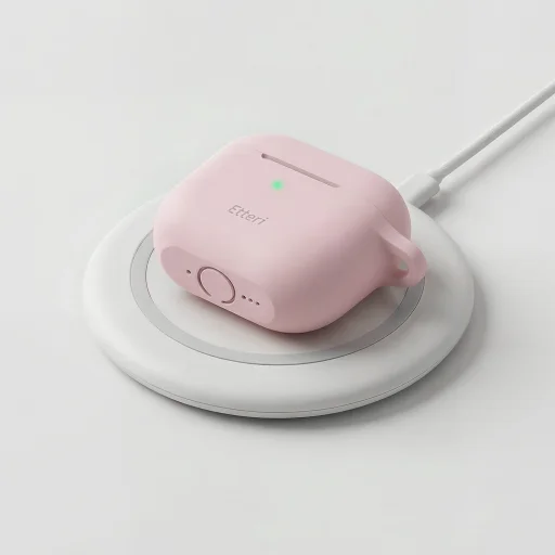 AirPods 4 Etteri silikónové puzdro svetloružové - 5