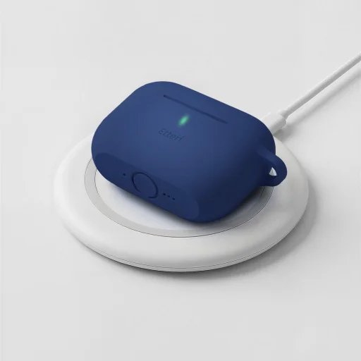AirPods Pro 3 Etteri tmavomodré silikónové puzdro - 5