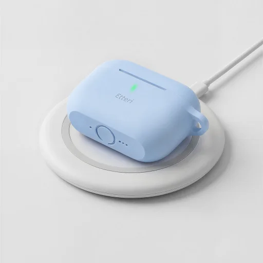 AirPods Pro 3 Etteri silikónové puzdro svetlomodré - 5