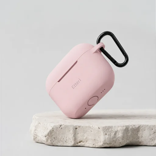 AirPods Pro 3 Etteri silikónové puzdro svetloružové - 4