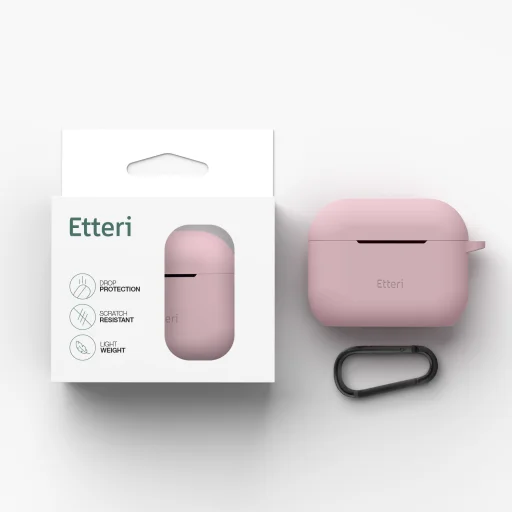 AirPods Pro 3 Etteri silikónové puzdro svetloružové - 8