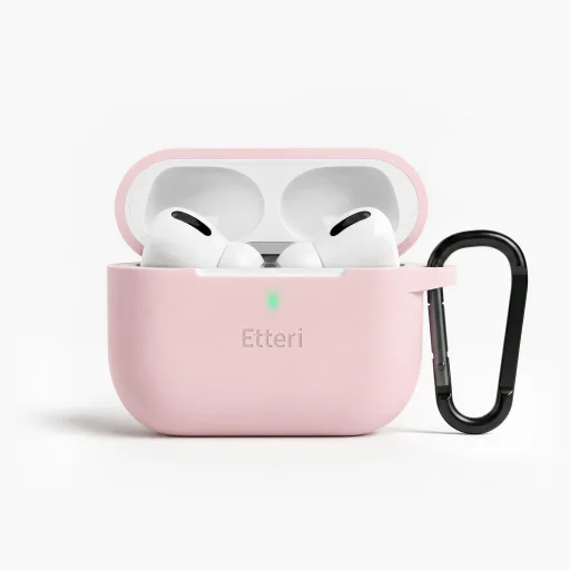 AirPods Pro 3 Etteri silikónové puzdro svetloružové - 1