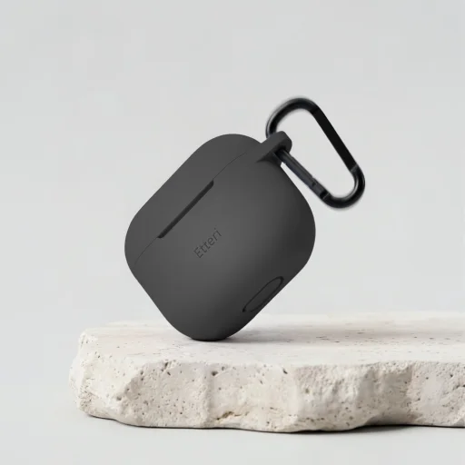 AirPods 3 čierne silikónové puzdro - 4