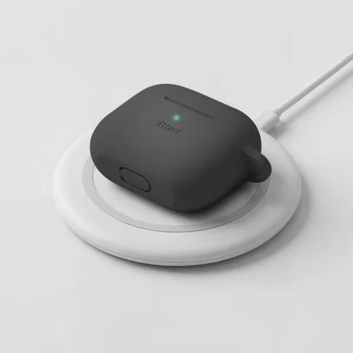 AirPods 3 čierne silikónové puzdro - 5