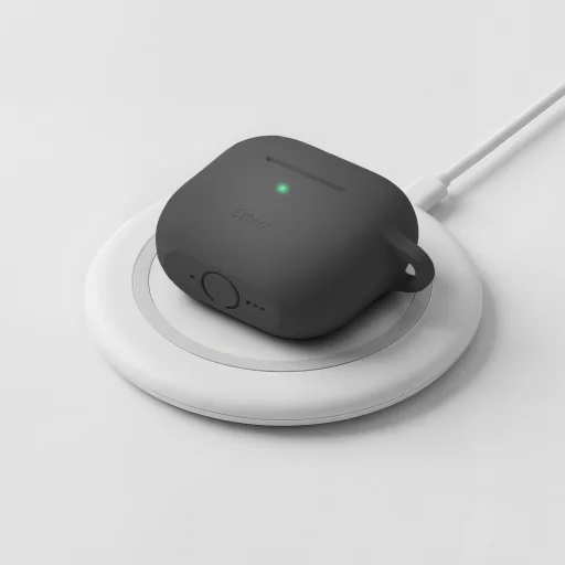 Čierne silikónové puzdro Etteri pre AirPods 4 - 5