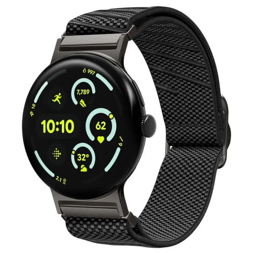 Spigen - Lite Fit X (AMP11421) - Google Pixel Watch 3 / Watch 4 45mm - Čierna, - 2