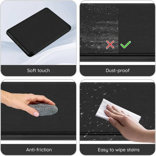  Kindle Paperwhite 6 (2024) / 6 Signature Edition (2024) / Colorsoft Signature Edition (2024) Fekete Techsuit SmartCover fliptok - 6