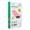 Charmast W1148 5V 3A 10000 mAh powerbank beépített USB-A / USB-C / Lightning / Micro USB kábelekkel, rózsaszín thumbnail