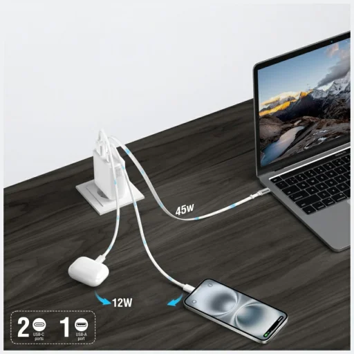 4smarts PDPlug Slim 65W GaN Jojo biely sieťový nabíjací adaptér - 7