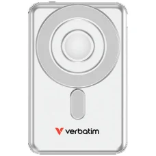 Verbatim Charge'n' Go 15W 5000mAh magnetická bezdrôtová powerbanka s 2x USB-C káblom strieborná 32276