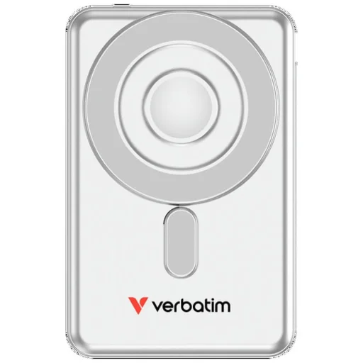 Verbatim Charge'n' Go 15W 5000mAh magnetická bezdrôtová powerbanka s 2x USB-C káblom strieborná 32276 - 1