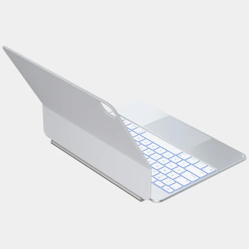Apple iPad Pro 13" M4 2024 / M5 2025 Typecase Edge Pro puzdro s klávesnicou, strieborné - 4
