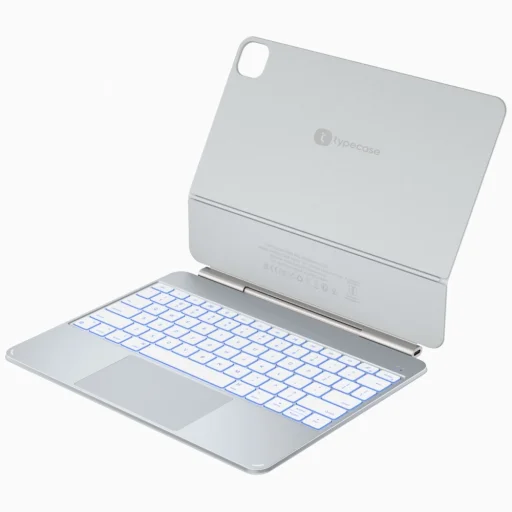 Apple iPad Pro 13" M4 2024 / M5 2025 Typecase Edge Pro puzdro s klávesnicou, strieborné - 9