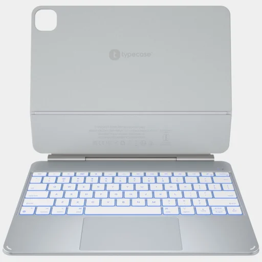 Apple iPad Pro 13" M4 2024 / M5 2025 Typecase Edge Pro puzdro s klávesnicou, strieborné - 10