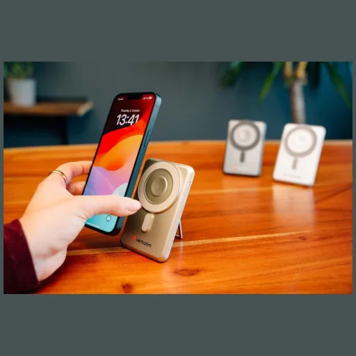 Verbatim Charge'n' Go 15W 5000mAh magnetická bezdrôtová powerbanka s 2x USB-C káblom zlatá 32253 - 4