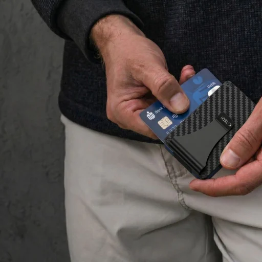 Tech-Protect Thorn RFID puzdro na karty karbónová čierna - 7
