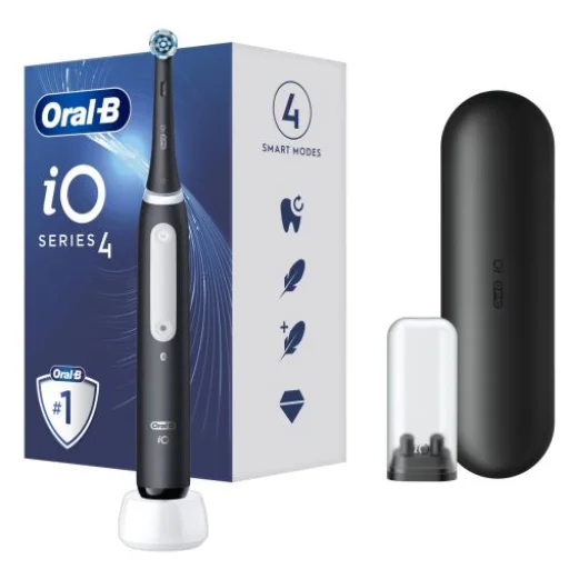 Oral-B iO Series 4 elektromos fogkefe utazótokkal, matt fekete, EU - 1