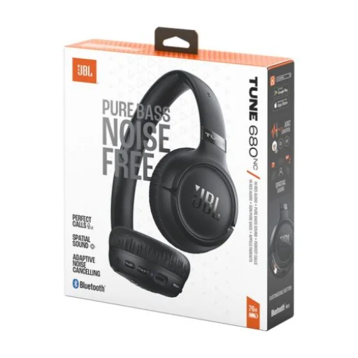 JBL Tune 680NC Bluetooth bezdrôtové on-ear slúchadlá čierne EU - 1