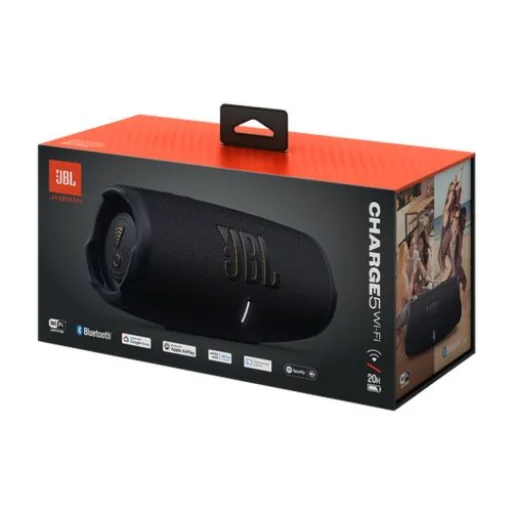 JBL Charge 5 Wi‑Fi vezeték nélküli hangszóró fekete EU - 1