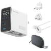 4smarts GaN Flex sieťová nabíjačka Screen AI 100W 2× USB-C + 1× USB-A Travel Edition biela thumbnail