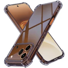 Honor 600 Pro dymovo čierne Techsuit nárazuvzdorné priehľadné silikónové puzdro